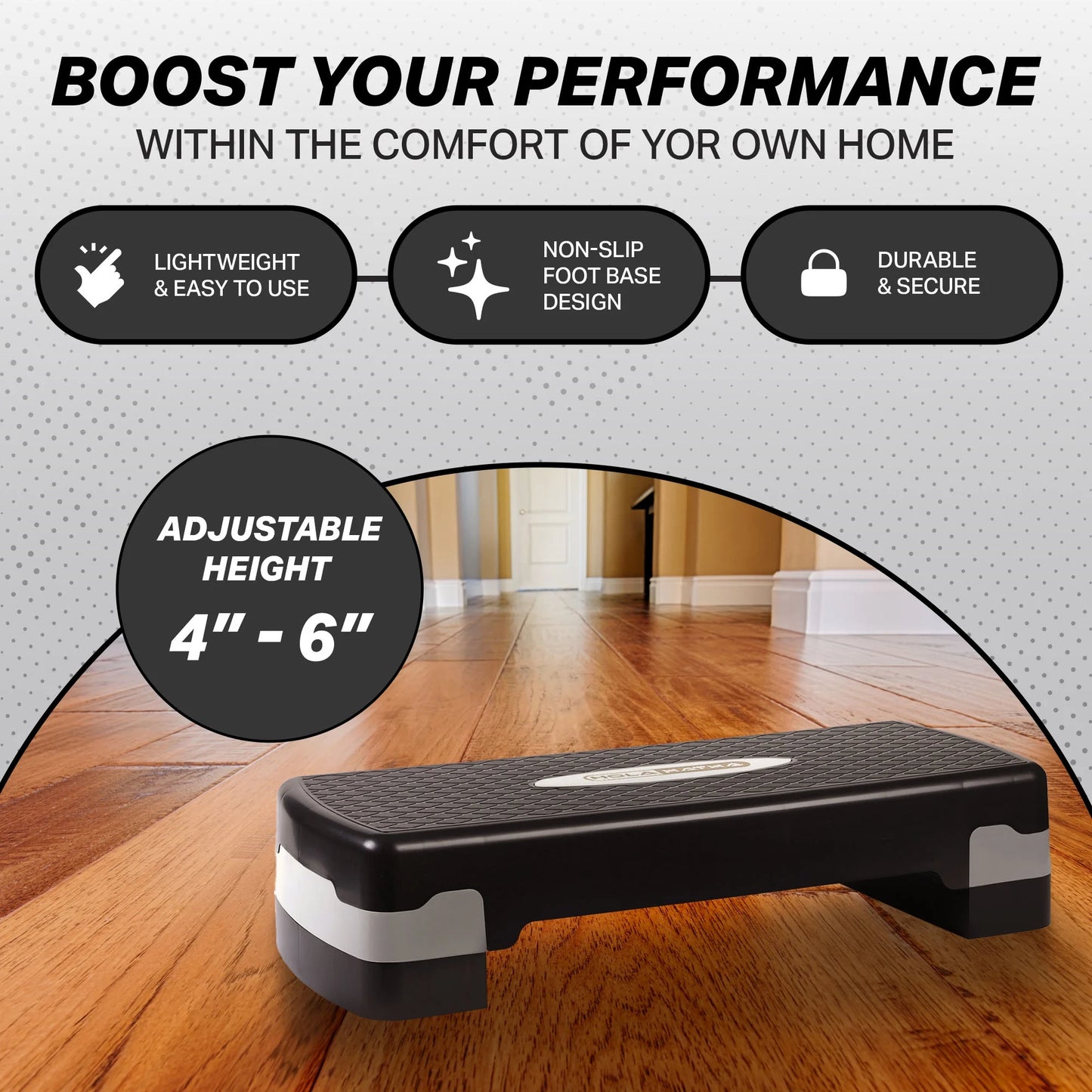 Multifunctional Fitness Aerobic Deck W/Storage Compartment,Silver