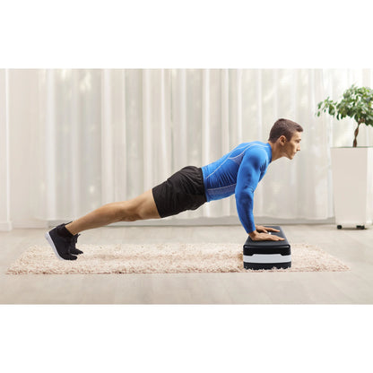 Multifunctional Fitness Aerobic Deck W/Storage Compartment,Silver
