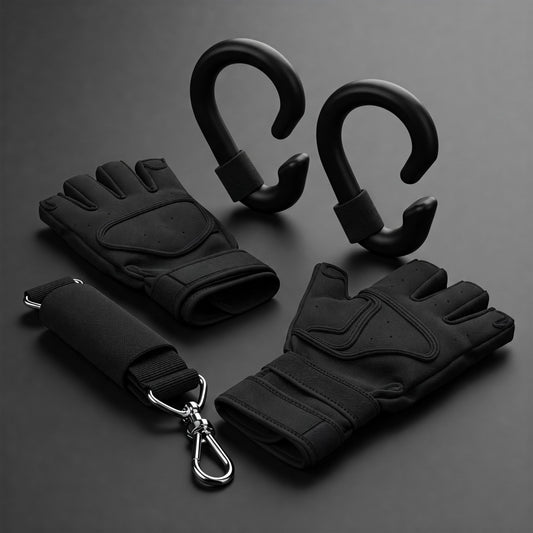 Weight Lifting Hooks for Weight Training, Hand-Bar, Wrist Straps, Gym Fitness Hook, Pull-Ups, Power Lifting Gloves, 2 Pcs