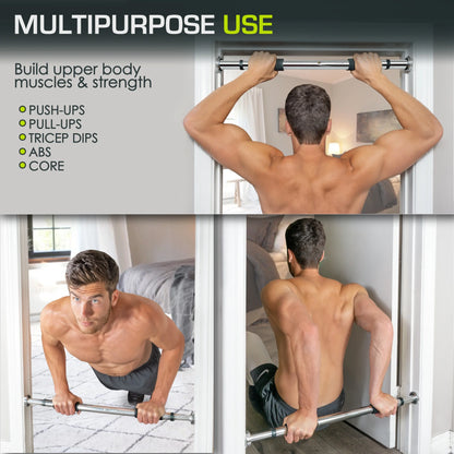 Wall-Mounted Pull-Up/Chin-Up Bar, Heavy Duty 300 Lb. Capacity